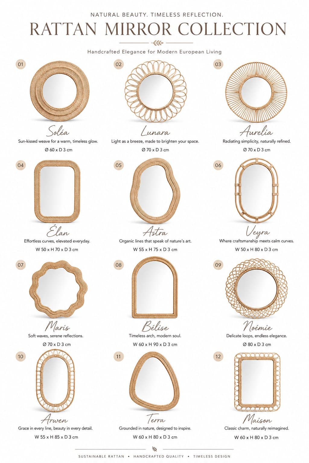 Rattan Mirror Collection catalog